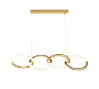 Lampadario A Sospensione Moderno Node Metallo Oro 4 Luci Led 40W