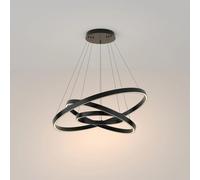 Lampadario A Sospensione Moderno Rim Alluminio Nero Luce Led 115W