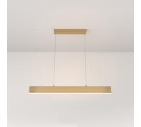 Lampadario A Sospensione Moderno Step Metallo Oro Luce Led Integrato 23W Calda