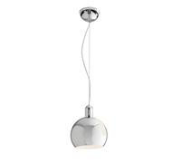 LAMPADARIO A SOSPENSIONE NARCISO IN METALLO CROMO 1 LUCE ATTACCO E27 20X130CM DIFFUSORE ORIENTABILE