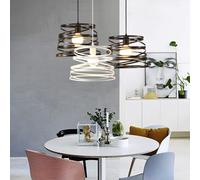 Lampadario a sospensione Portalampada E27 Molla a lamelle vortice stile moderno