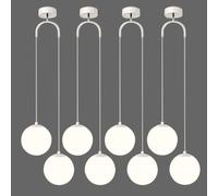 Lampadario a sospensione regolabile a sfera di vetro minimalista moderno per le notti della camera da lettoLampada a sospensione decorativa per interni da cucina e ufficio tand