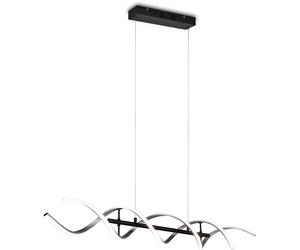 Lampadario a sospensione Sequence LED regolabile con spirale in metallo Ø 105 cm Alluminio -spazzolato