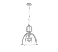 LAMPADARIO A SOSPENSIONE URBAN IN METALLO BIANCA 1 LUCE ATTACCO E27 40X150CM