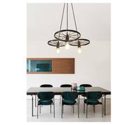 LAMPADARIO A SOSPENSIONE VINTAGE 3 PORTALAMPADA E27 RUSTICA RETRÒ COUNTRY LP-86N