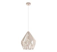 Lampadario A Sospensione Vintage Carlton-P Acciaio Albicocca Pastello 1 Luce E27