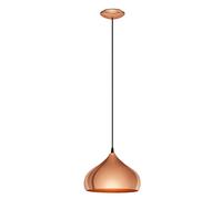 Lampadario A Sospensione Vintage Hapton Acciaio Rame 1 Luce E27
