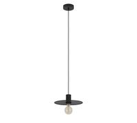 Lampadario A Sospensione Vintage Ikeston Acciaio Nero 1 Luce E27