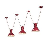Lampadario a sospensione vintage in ceramica bianco 3 luci FLR-220