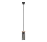 EGLO Lampada a sospensione Kilnsdale, Ø 11 cm, nero/marrone, acciaio EGLO