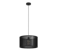 Lampadario A Sospensione Vintage Manby Acciaio Nero 1 Luce E27