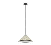 Lampadario A Sospensione Vintage Oxpark Acciaio Nero Bianco 1 Luce E27