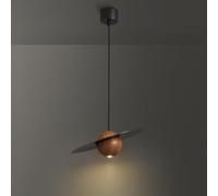 Lampadario a sospensione vintage rustico in legno di noce fattoria moderna camera da letto nordica pianeta metà secolo minimalista oro spazzolato lampadario ad isola cucina per soggiorno sala da