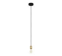 Eglo lampada a sospensione Yorth, lampada sospesa, illuminazione da sala da pranzo e soggiorno in metallo in oro e nero, E27