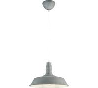 Lampadario a sospensione Will a forma pagoda E27 in metallo cemento Ø 36x150 cm Cemento