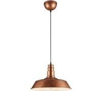 Reality Leuchten r30421078 Will, lampada a sospensione, metallo, E27, Grigio, 36 x 36 x 150 cm, Metallo, kupfer antik, 36 x 36 x 150 cm, E27