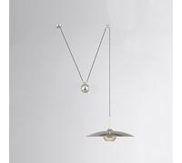 Lampadario A Specchio-puleggia Su E Giù Lampadario Sospeso Design A Scorrimento Luce Per Montaggio A Soffitto, Oro/nichel, Tavolo Da Biliardo Moderno Nordico Loft Villa Bagno (Size:30cm,Color:Argento)