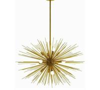 Lampadario A Stella In Ottone Del Mid Century A 12 Bracci Urchin Sputnik