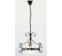 LAMPADARIO AD 1 LUCE D.23 ROSSELLA IN FERRO BATTUTO LAMPIONE APPLIQUE LAMPADA