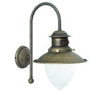 Lampadario applique in ottone con vetro marina lume illuminazione esterno mare
