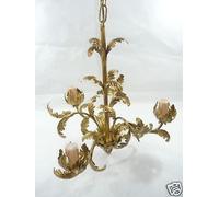 Lampadario applique plafoniera foglia acanto oro 3 luci stile classico vintage [EEK: A++]