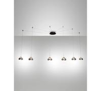Lampadario Arabella Sospensione Fume 6 Luci Design Elegante Alta Qualità Fabas