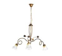 LAMPADARIO "ARIANNA" 3 LUCI BRONZO, E14