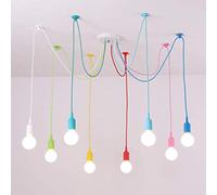 Lampadario Asilo Nido Soffitto Nordico Bambino Deco Colore E27 Lampade a Sospensione Moderne a Soffitto Lampadario a LED in Silicone Soggiorno,A