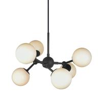 Lampadario Atom di Nero/opale