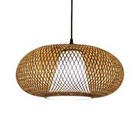 Lampadario, Bamboo Lamp Ceiling Lamp Bamboo Basket Lamp Shade Hanging Lamp Farmhouse Lighting Fixtures Handmade Nordic Wicker Lamp, for Garden, Dining Room, Study, Bedroom(40Cm/15.7In)