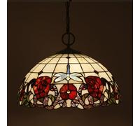 Lampadario barocco in vetro, Lampadario europeo in vetro a forma di libellula multicolore 40 cm(A)
