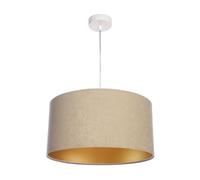 Lampadario Beige Oro Tessuto In Velluto Aspetto Per Sala Da Pranzo