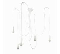 Lampadario Bianco 5X E27 Vintage Lampada Da Interno Lampada A Sospensione