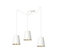 Lampadario Bianco Oro Max. 2M Flessibile E27 Tavolo Da Pranzo Soggiorno Spider