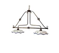 LAMPADARIO BILANCIERE A 2 LUCI Col. TUA ceramica d.31 fiore NUOVO