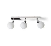 Lampadario BOLLY III applique/plafoniera vetro opalino/cromo 230V G9 LED 3x3W I