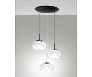 Lampadario Brena Sospens Trasparente 3 Luci Regolabile Collezione BRENA 2700 300 [EEK: A++]