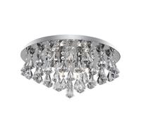 Lampadario Brillante Ø45Cm In Cromo 6X G9 Soffitto Cristallo Luce Interna [EEK: G]