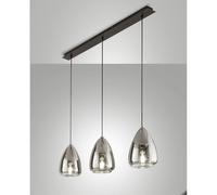 FABAS LUCE Britton lampada a sospensione E27 3 x 40 W La: 110 cm, 3673-48-126, Britton [Lampade per Interni > Lampade a Sospensione]