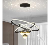 Lampadario Camera Da Letto Plafoniera Oro Cucina Con Luce LED Sospensione Del Telecomando, Lampade Moderne Con Memoria Dimmerabile Soggiorno, 30 + 40 + 60Cm