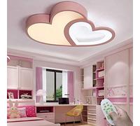 Lampadario Cameretta Bambini Lampada Da Soffitto A LED Telecomando Dimmerabile Paralume Acrilico Plafoniere Camera Da Letto Plafoniera Moderna Camerette Camera Dei Bambini Lampadario Rosa Love Heart
