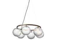 Lampadario Circolare Nuura Miira 6 Bronzo Scuro/ Trasparente Ottico