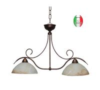 Lampadario classico 2 luci Bilanciere Ferro battuto Cantina 622