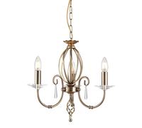 Lampadario Classico Aegean Acciaio Ottone Anticato 3 Luci E14