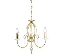 Lampadario Classico Aegean Acciaio Ottone Lucido 3 Luci E14