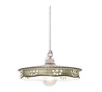 Lampadario Classico Alessandria Ceramica E Ottone Satinato 1 Luce E27