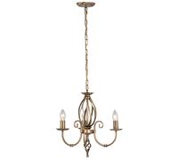 Lampadario Classico Artisan Acciaio Ottone Anticato 3 Luci E14