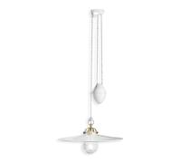 Lampadario Classico Asti Ferro E Ceramica Ottone Satinato Decorato 1 Luce E27