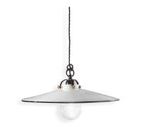 Lampadario Classico Asti Ottone E Ceramica Ferro E Ceramica Nero 1 Luce E27
