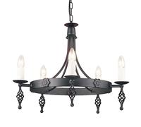 Elstead Lighting Belfry lampada sospesa 5x60 W nero BY5-BLACK